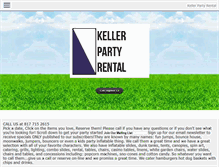 Tablet Screenshot of kellerpartyrental.com